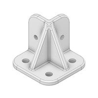 MODULAR SOLUTIONS FOOT<BR>45MM X 45MM TWO SIDED W/13MM FLOOR ANCHOR HOLES